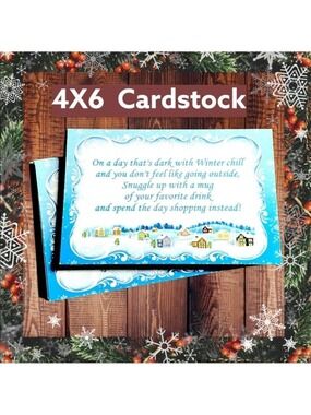 25 Winter Chill Post Cards 4X6 Christmas PRICE IS FIRM